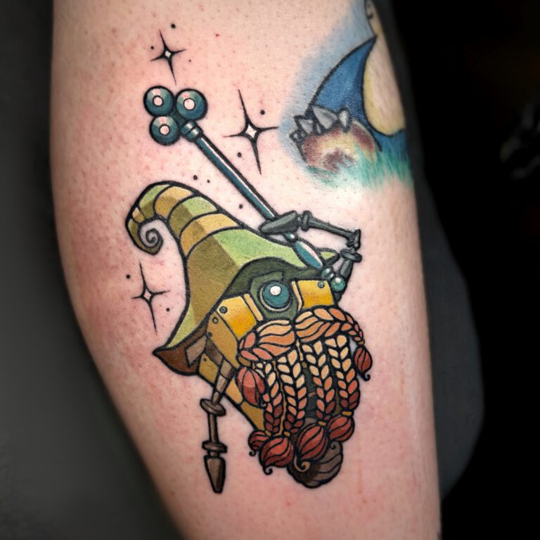 borderlands wizard claptrap tattoo by Marloes Lupker