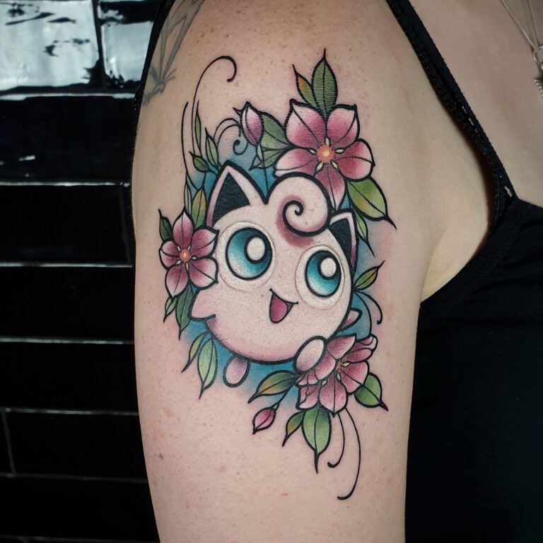 jigglypuff pokémon tattoo by marloes lupker