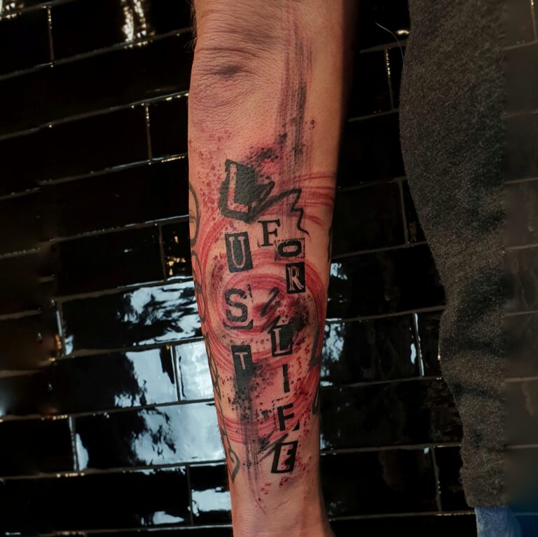 lust for life trash polka tattoo by marloes lupker
